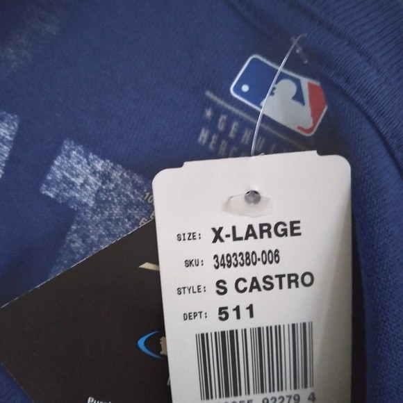 New XL Chicago Cubs Baseball  Castro #13 Shirt Genuine MLB  LIC#  Merch.  Cotton - Picture 11 of 14
